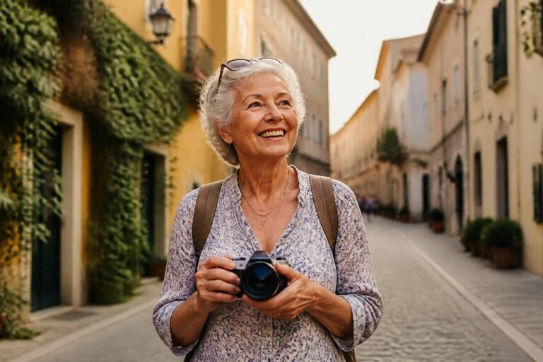 Senior voyageant sereinement - conseils voyage longue distance senior